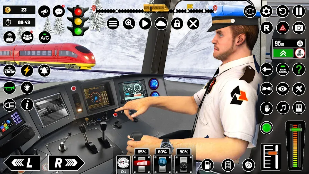 Railway Train Simulator Games  [МОД Бесконечные монеты] Screenshot 1