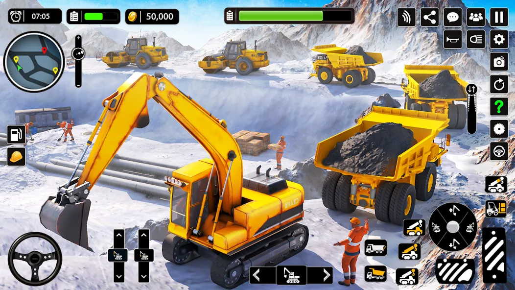 Snow Offroad Construction Game  [МОД Unlocked] Screenshot 2