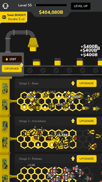 Idle Bee Factory Tycoon  [МОД Много денег] Screenshot 3