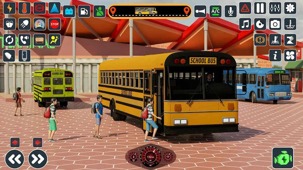 School Bus 3d : City Bus Games (Школьный автобус симулятор игры на автобусе)  [МОД Все открыто] Screenshot 2