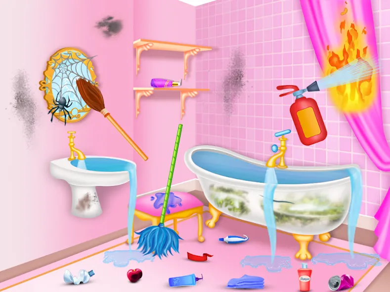 Princess house cleaning advent  [МОД Много денег] Screenshot 1