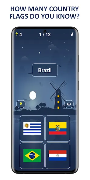 Flags of World Countries Quiz  [МОД Много монет] Screenshot 1