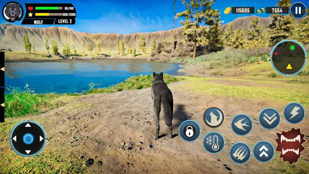 Wild Wolf Simulator Games  [МОД Unlocked] Screenshot 2