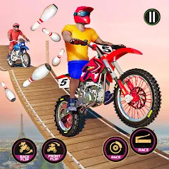 Взлом Motor Bike Stunt Racing Games (Мотор Байк Стант Гонки Игры)  [МОД Меню] - последняя версия apk на Андроид