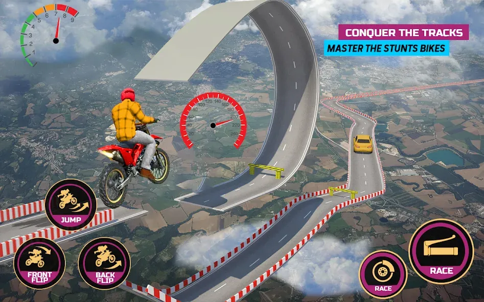 Racing Bike Stunt Games Master (Гонки на мотоциклах Мастер игр в трюки)  [МОД Меню] Screenshot 4