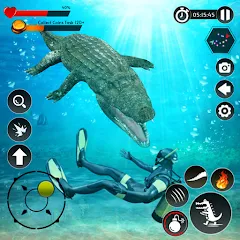 Скачать взлом Hungry Animal Crocodile Games  [МОД Menu] - полная версия apk на Андроид