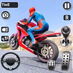 Скачать взломанную Spider Bike Stunt 3D Mega Ramp  [МОД Много денег] - стабильная версия apk на Андроид