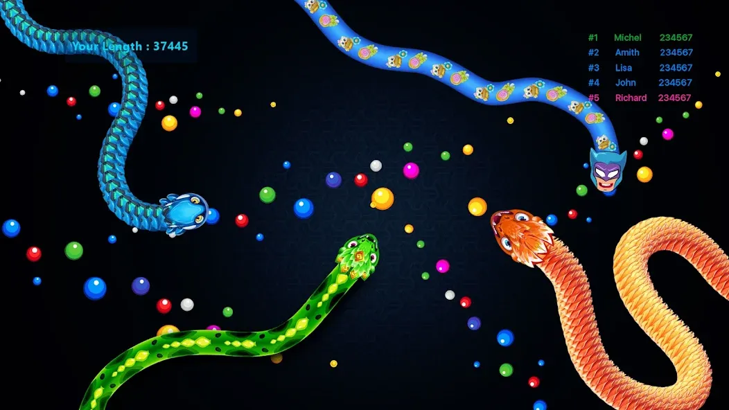 Sneak.io - Snake Game  [МОД Unlimited Money] Screenshot 4