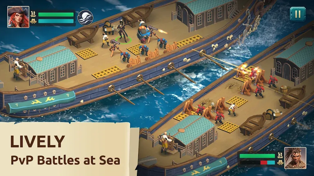 Pirate Ships・Build and Fight  [МОД Unlimited Money] Screenshot 1