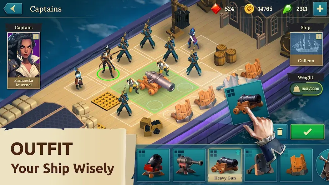 Pirate Ships・Build and Fight  [МОД Unlimited Money] Screenshot 2