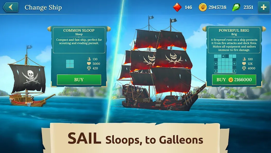 Pirate Ships・Build and Fight  [МОД Unlimited Money] Screenshot 3