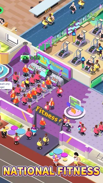 Fitness Club Tycoon (Фитнес Клуб Тайкун)  [МОД Mega Pack] Screenshot 2