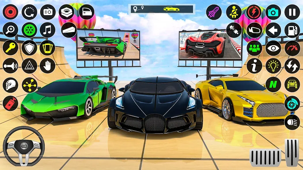 GT Car Stunt Race: Mega Ramps (Джи Ти Кар Стант Рейс)  [МОД Меню] Screenshot 5