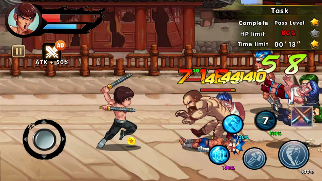 Kung Fu Attack: Final Fight (Кунгфу Атака)  [МОД Menu] Screenshot 4