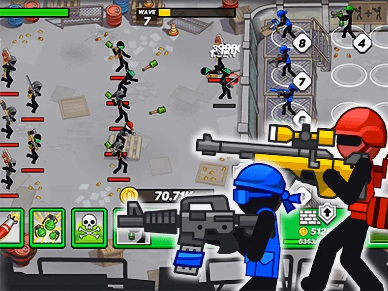 Stickman Defenders: Stick War  [МОД Бесконечные монеты] Screenshot 1