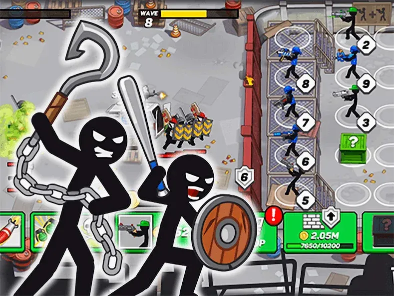 Stickman Defenders: Stick War  [МОД Бесконечные монеты] Screenshot 3