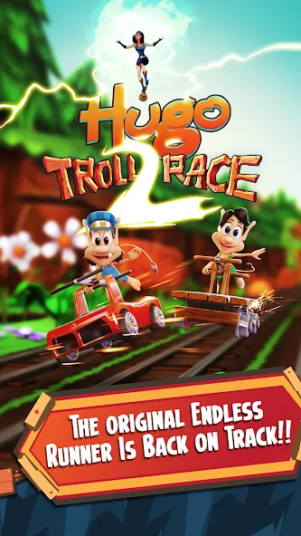 Hugo Troll Race 2: Rail Rush (Хуго Тролл Гонка 2)  [МОД Все открыто] Screenshot 1