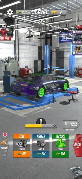 Dyno 2 Race - Car Tuning (Дино 2 Гонка)  [МОД Бесконечные монеты] Screenshot 2