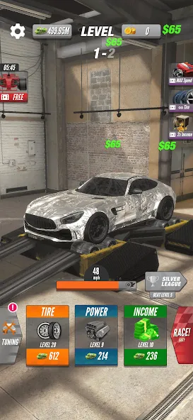 Dyno 2 Race - Car Tuning (Дино 2 Гонка)  [МОД Бесконечные монеты] Screenshot 3