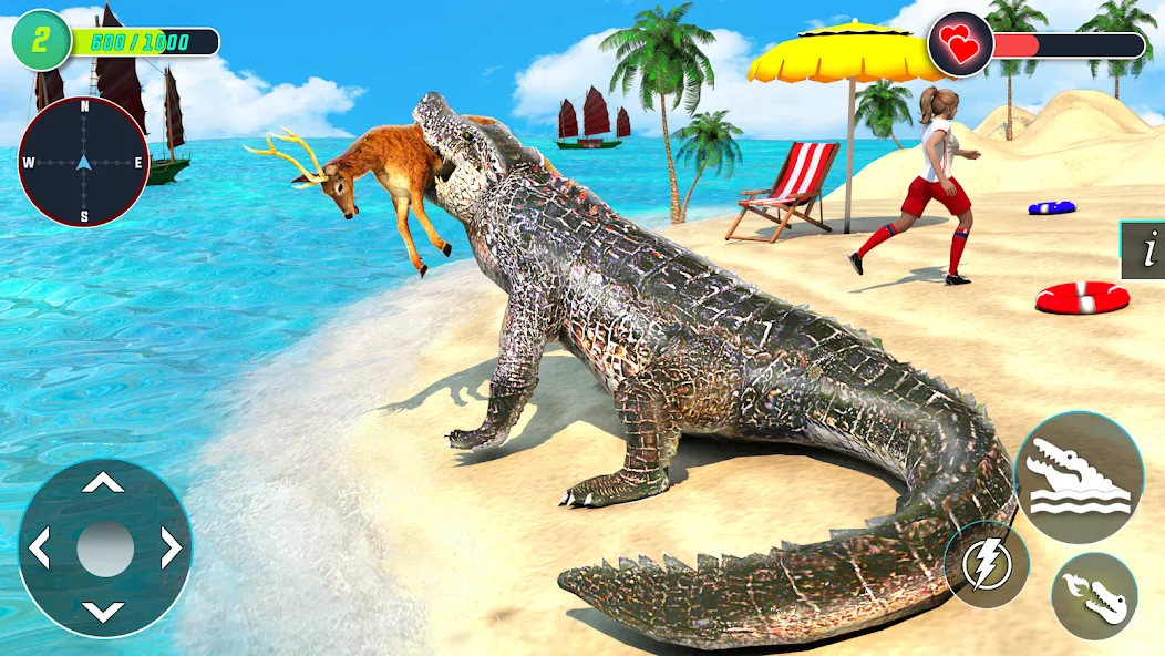 Crocodile Games: Animal Games  [МОД Бесконечные деньги] Screenshot 1