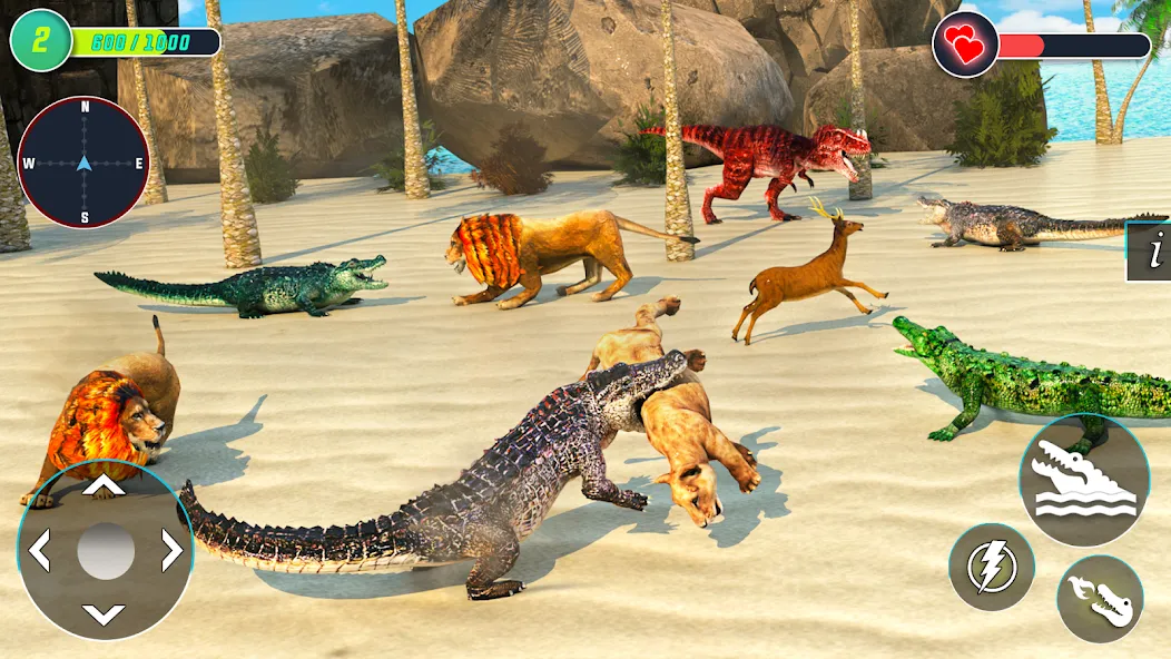 Crocodile Games: Animal Games  [МОД Бесконечные деньги] Screenshot 3