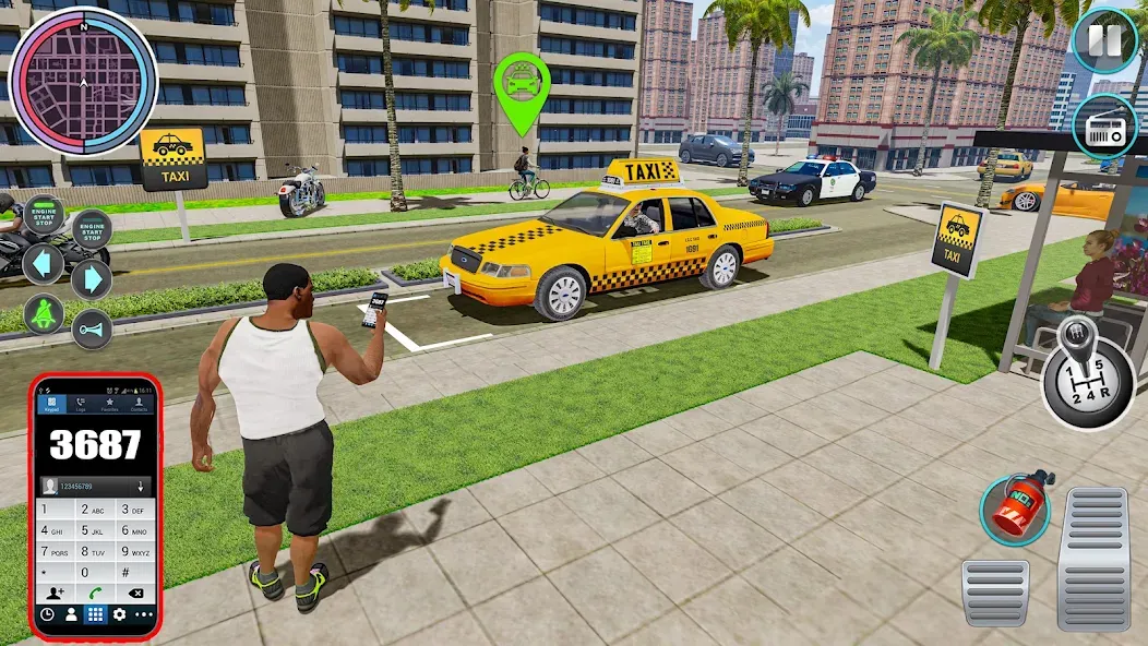 City Taxi Driving: Taxi Games  [МОД Меню] Screenshot 1