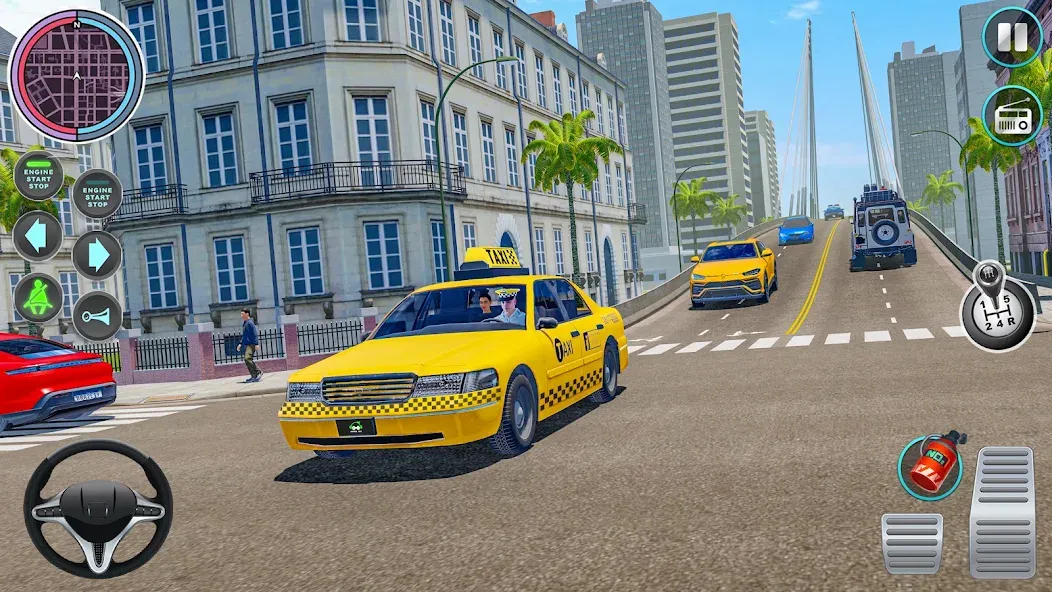 City Taxi Driving: Taxi Games  [МОД Меню] Screenshot 4