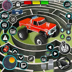 Взлом Monster Truck Maze Puzzle Game  [МОД Unlimited Money] - последняя версия apk на Андроид