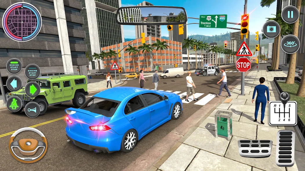 Modern Car Driving School Game  [МОД Menu] Screenshot 3