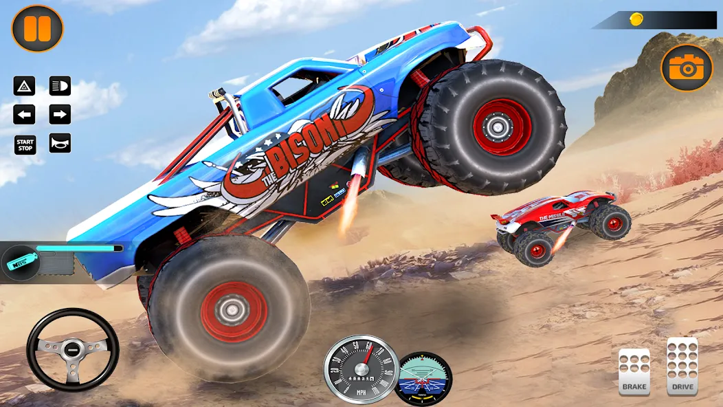 Monster Truck Off Road Racing  [МОД Бесконечные монеты] Screenshot 3