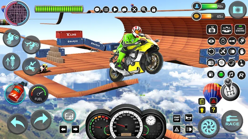 Mega Ramp Bike Stunts Games 3D  [МОД Бесконечные деньги] Screenshot 5