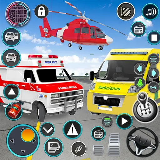 Heli Ambulance Simulator Game  [МОД Много денег] Screenshot 1