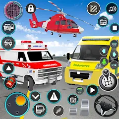 Скачать взлом Heli Ambulance Simulator Game  [МОД Много денег] - стабильная версия apk на Андроид