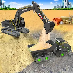 Скачать взломанную Sand Excavator Simulator Games  [МОД Бесконечные монеты] - последняя версия apk на Андроид