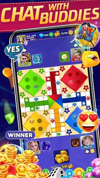 Online Ludo Game Multiplayer (Лудо Мастер Лудо Дайс Кинг)  [МОД Много монет] Screenshot 2