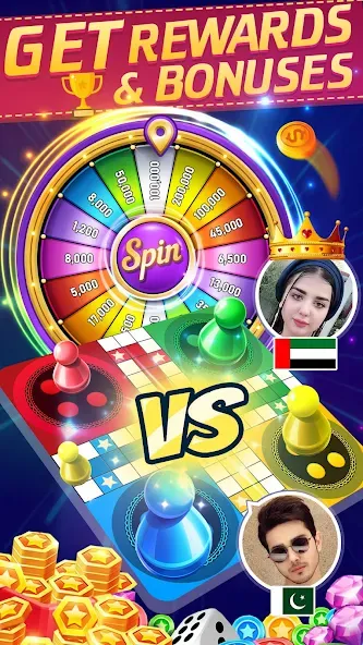 Online Ludo Game Multiplayer (Лудо Мастер Лудо Дайс Кинг)  [МОД Много монет] Screenshot 3