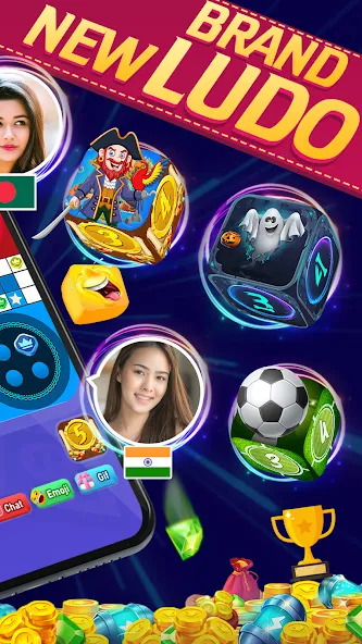 Online Ludo Game Multiplayer (Лудо Мастер Лудо Дайс Кинг)  [МОД Много монет] Screenshot 5