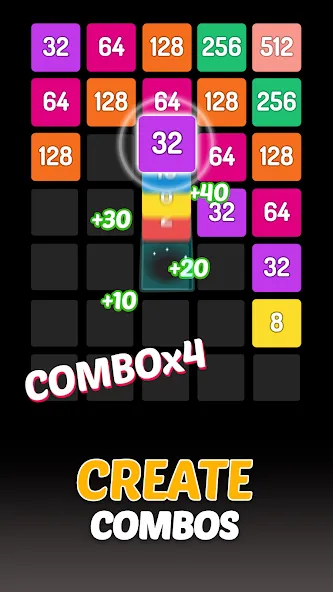 X2 Blocks - 2048 Number Game (Блоки)  [МОД Бесконечные монеты] Screenshot 3