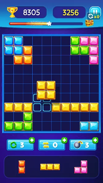 Block Puzzle - Gem Block (Блокпазл блокголоволомка)  [МОД Бесконечные монеты] Screenshot 4