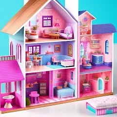 Скачать взлом Doll House Design Doll Games (Дизайн кукольного домика игры с куклами)  [МОД Menu] - последняя версия apk на Андроид