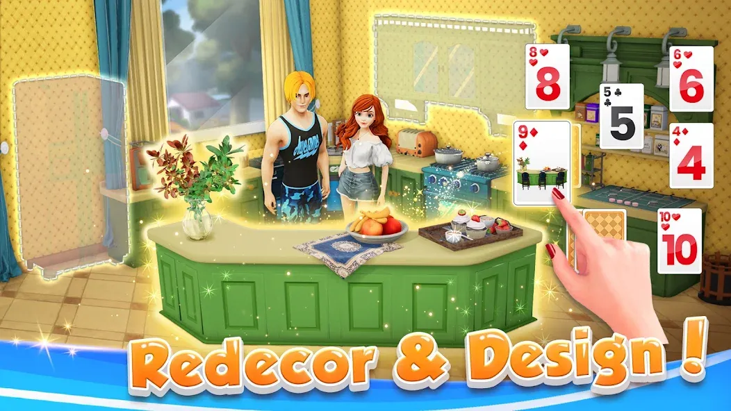 Solitaire Home Design (Солитер Хоум Дизайн)  [МОД Много денег] Screenshot 3