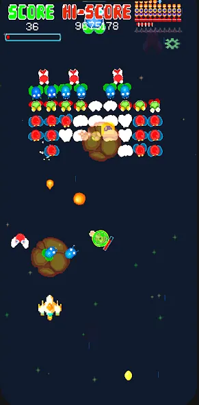 Galaxiga Retro Arcade Action (Галаксига Ретро Аркейд Экшн)  [МОД Unlimited Money] Screenshot 2