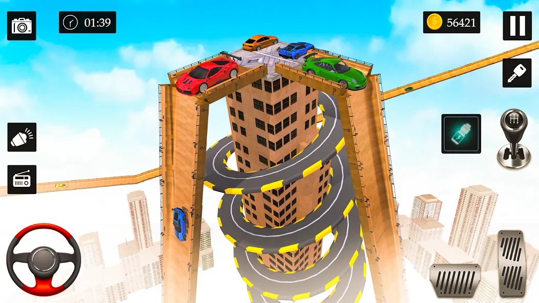 Ramp Car Stunt Racing Game (Крейзи Кар Стантс)  [МОД Много монет] Screenshot 1