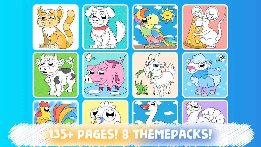 Easy coloring pages for kids  [МОД Mega Pack] Screenshot 2