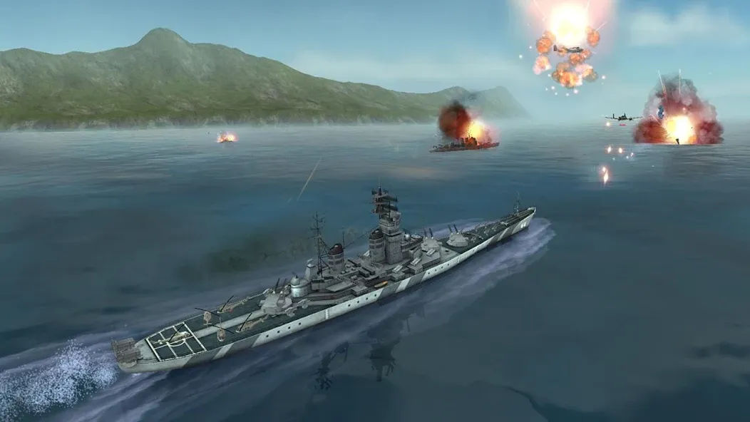 WARSHIP BATTLE:3D World War II  [МОД Mega Pack] Screenshot 2