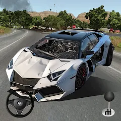 Взлом Mega Car Crash Simulator (Мега Кар Краш Симулятор)  [МОД Все открыто] - стабильная версия apk на Андроид