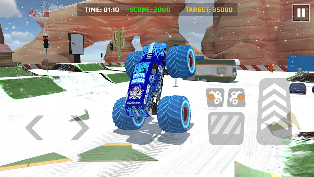 Car Games: Monster Truck Stunt (Монстртрак стант)  [МОД Mega Pack] Screenshot 1