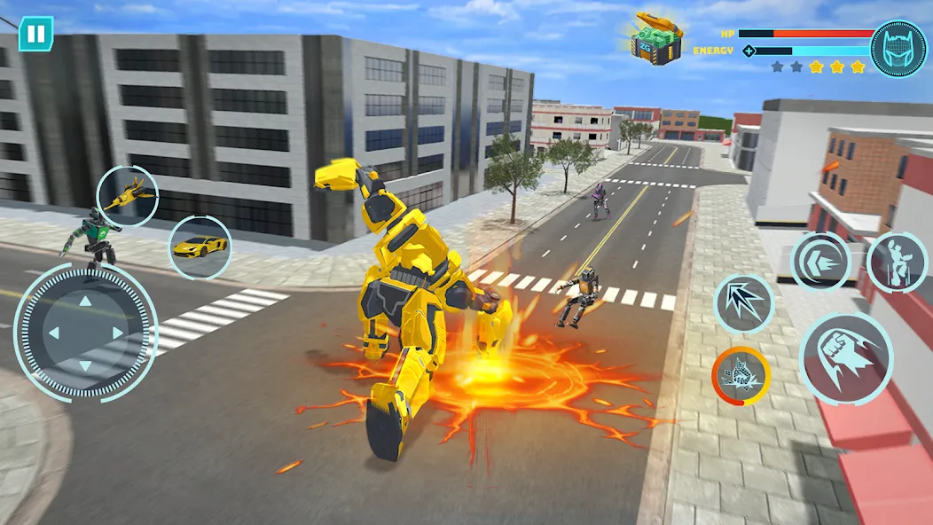 Robot Game: Transform & Fight (Робот Игра Трансформация Автомобиля)  [МОД Много монет] Screenshot 4