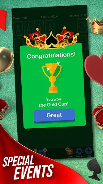 Solitaire + Card Game by Zynga  [МОД Бесконечные монеты] Screenshot 3