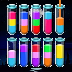 Взломанная Water Sort Color Sorting games (Вотер Сорт Колор Сортинг гейм)  [МОД Unlocked] - последняя версия apk на Андроид